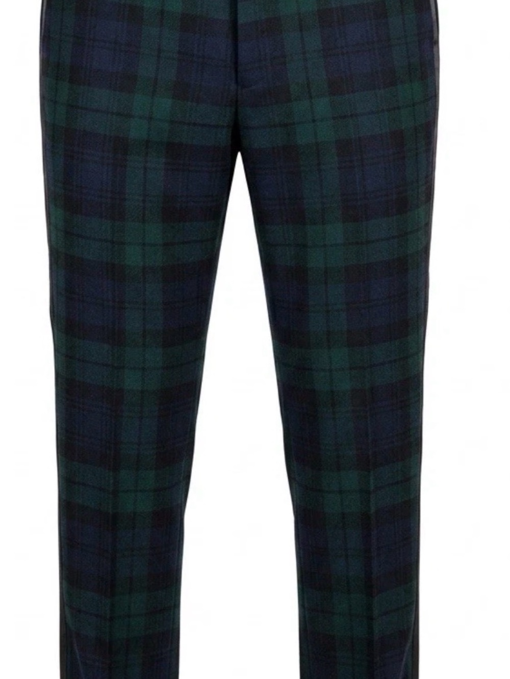 Express Kids Bottoms in Black and Dark Green Plaid